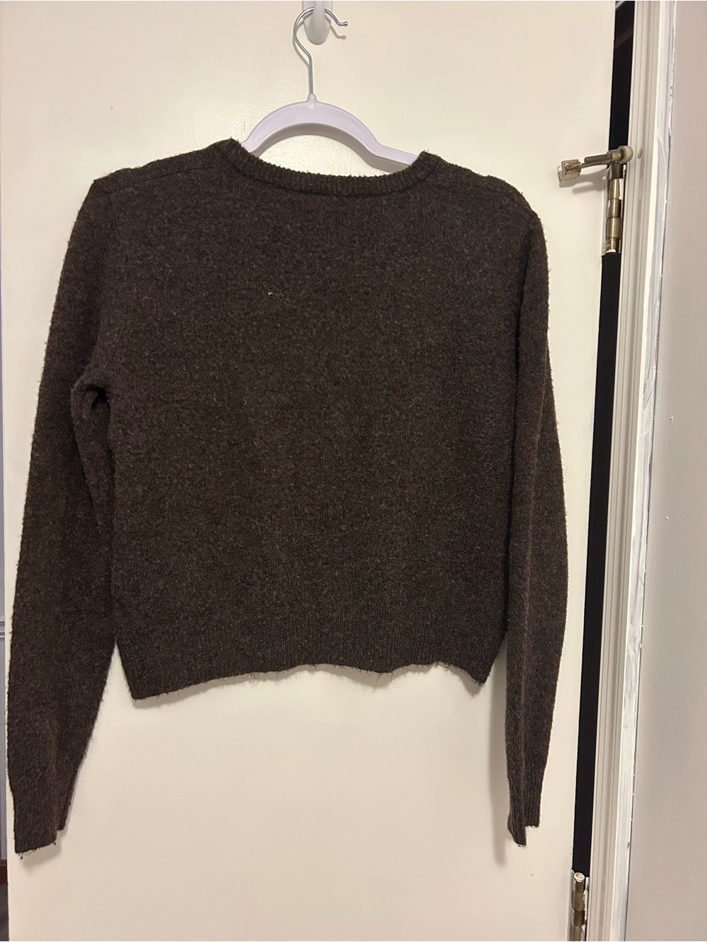 Women’s Brown Cardigan Sweater - Picture 2 of 3